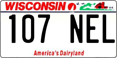 WI license plate 107NEL