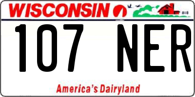 WI license plate 107NER