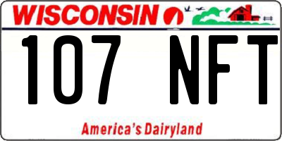 WI license plate 107NFT