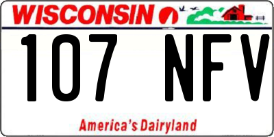 WI license plate 107NFV