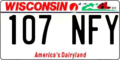 WI license plate 107NFY