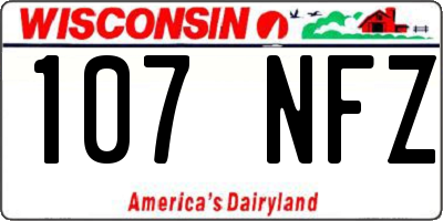 WI license plate 107NFZ