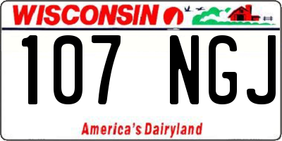 WI license plate 107NGJ