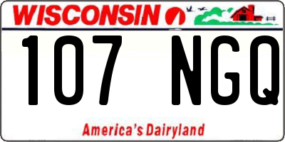 WI license plate 107NGQ