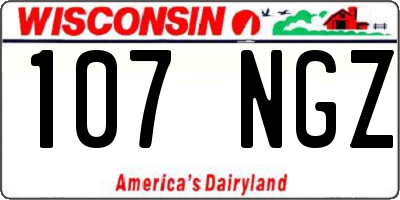 WI license plate 107NGZ