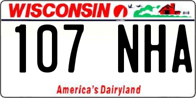 WI license plate 107NHA