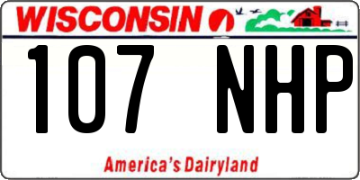 WI license plate 107NHP