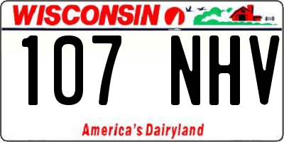 WI license plate 107NHV