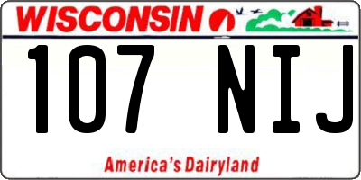 WI license plate 107NIJ