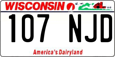 WI license plate 107NJD