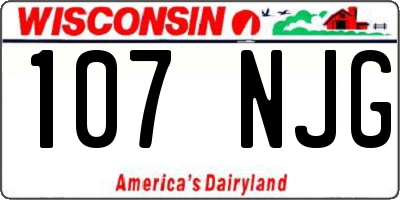 WI license plate 107NJG