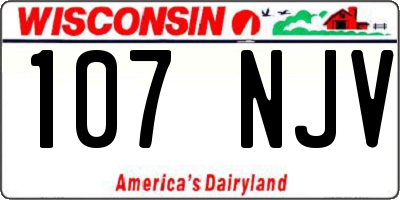 WI license plate 107NJV