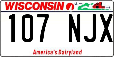 WI license plate 107NJX