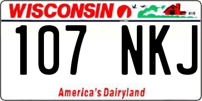 WI license plate 107NKJ