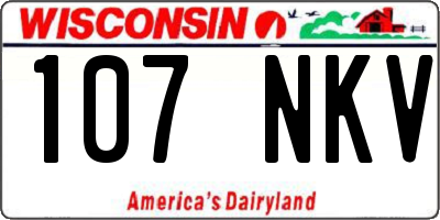 WI license plate 107NKV