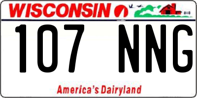 WI license plate 107NNG