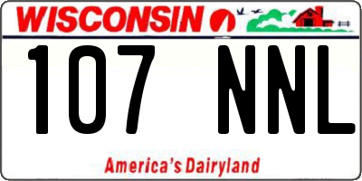 WI license plate 107NNL