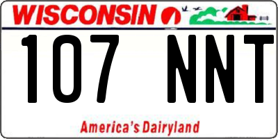 WI license plate 107NNT