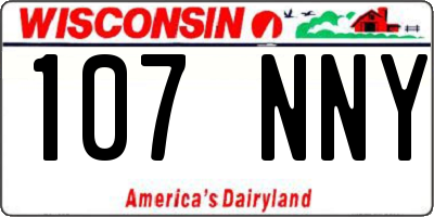 WI license plate 107NNY