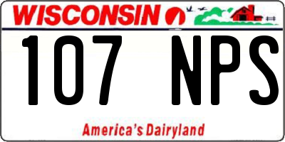 WI license plate 107NPS