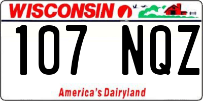 WI license plate 107NQZ
