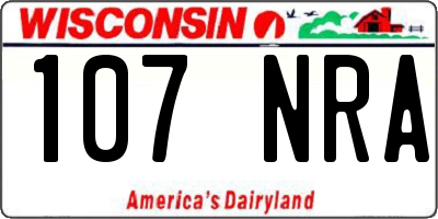 WI license plate 107NRA