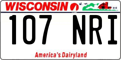 WI license plate 107NRI