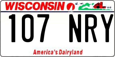WI license plate 107NRY