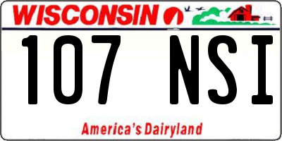 WI license plate 107NSI
