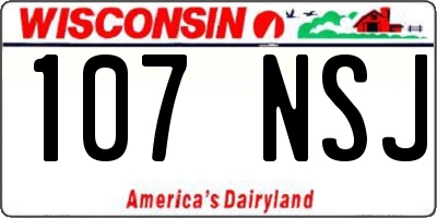 WI license plate 107NSJ