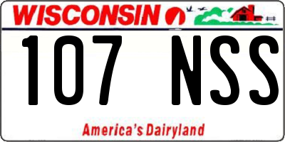WI license plate 107NSS
