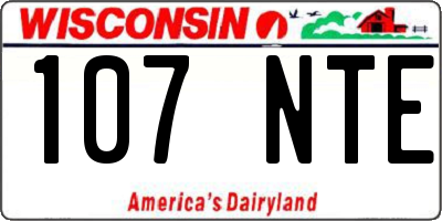 WI license plate 107NTE