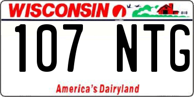 WI license plate 107NTG