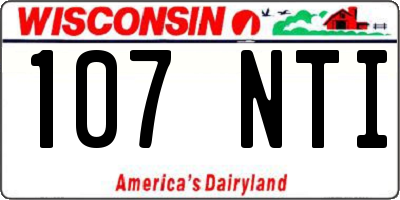 WI license plate 107NTI