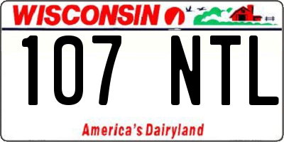 WI license plate 107NTL