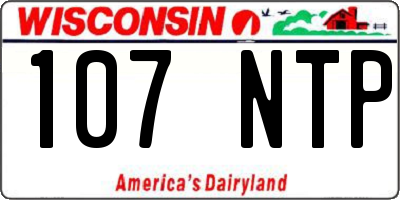 WI license plate 107NTP