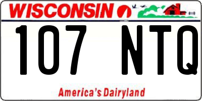 WI license plate 107NTQ