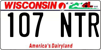 WI license plate 107NTR