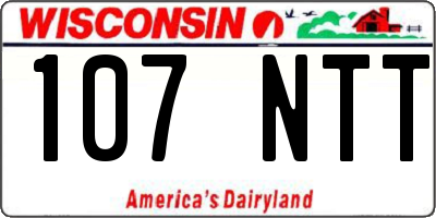 WI license plate 107NTT