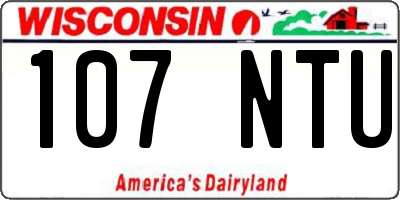 WI license plate 107NTU