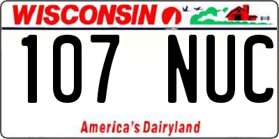 WI license plate 107NUC