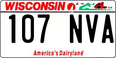 WI license plate 107NVA