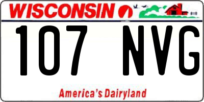 WI license plate 107NVG