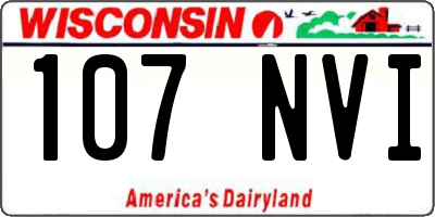 WI license plate 107NVI