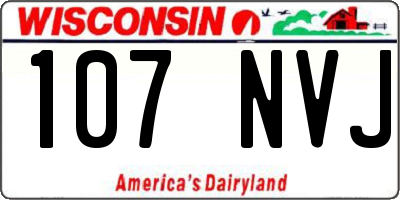 WI license plate 107NVJ