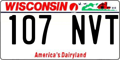 WI license plate 107NVT