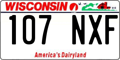 WI license plate 107NXF