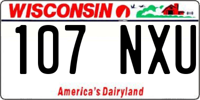 WI license plate 107NXU