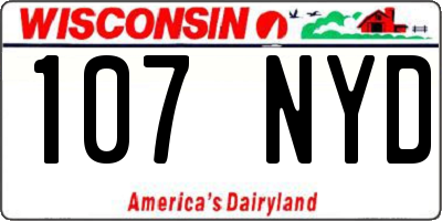 WI license plate 107NYD