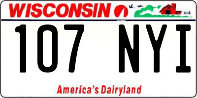 WI license plate 107NYI